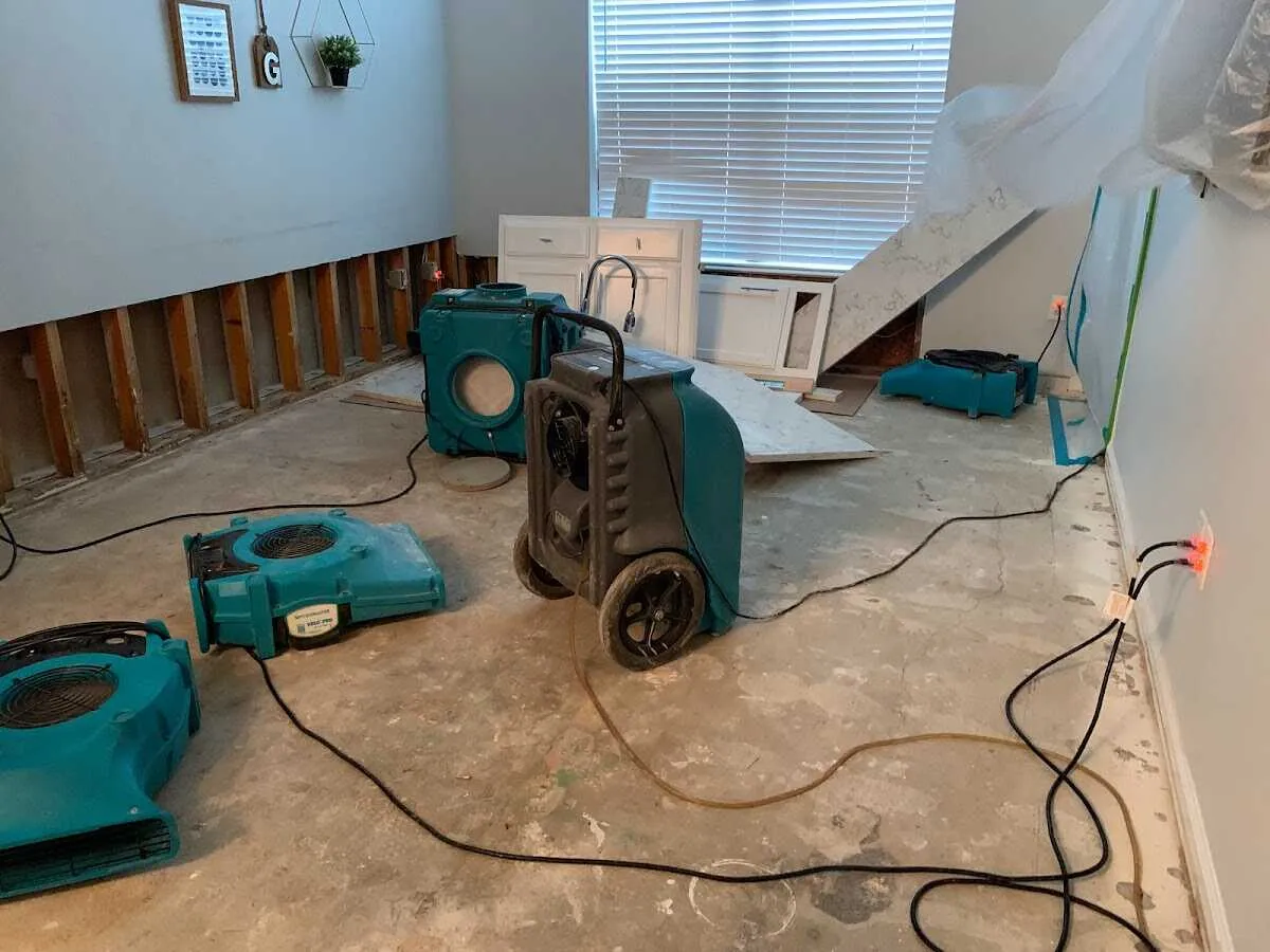 Dehumidifier in flood-cut room for Water Extraction & Removal in Sallisaw